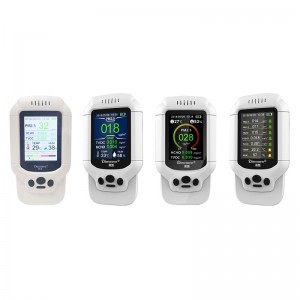 Dienmern DM502 Smart Home Luftkvalitets Laser Monitor AQI / HCHO / TVOC PM2.5 LCD Digital Formaldehyd Detector Tester Gas Analyzer
